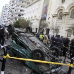 The scene of the bombing outside the Al-Qiddissine church in Alexandria, back in 2011 (AFP/Mohammed Abed)
