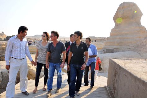 Tourists at the pyramids