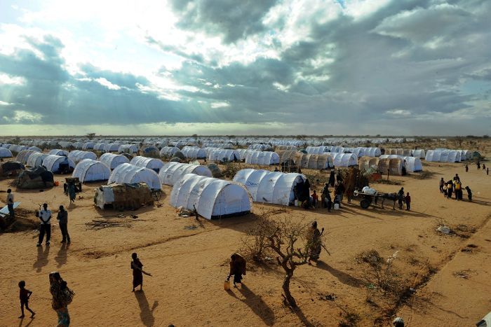 The Dabaab refugee camp, where some 450,000 refugees from Somalia have fled violence (file photo/AFP)