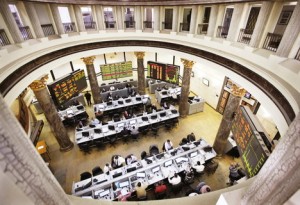 The Egyptian Stock Exchange in session. (DNE PHOTO)