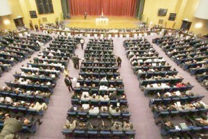 The Shura Council Committee for Constitutional and Legislative Affairs agreed to amend the boundaries of some electoral districts on Sunday. (AFP Photo)