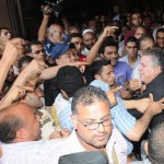 Shoving match takes place at the entrance to the Administrative Court during hearings on Tuesday (Photo: Mohamed Omar)