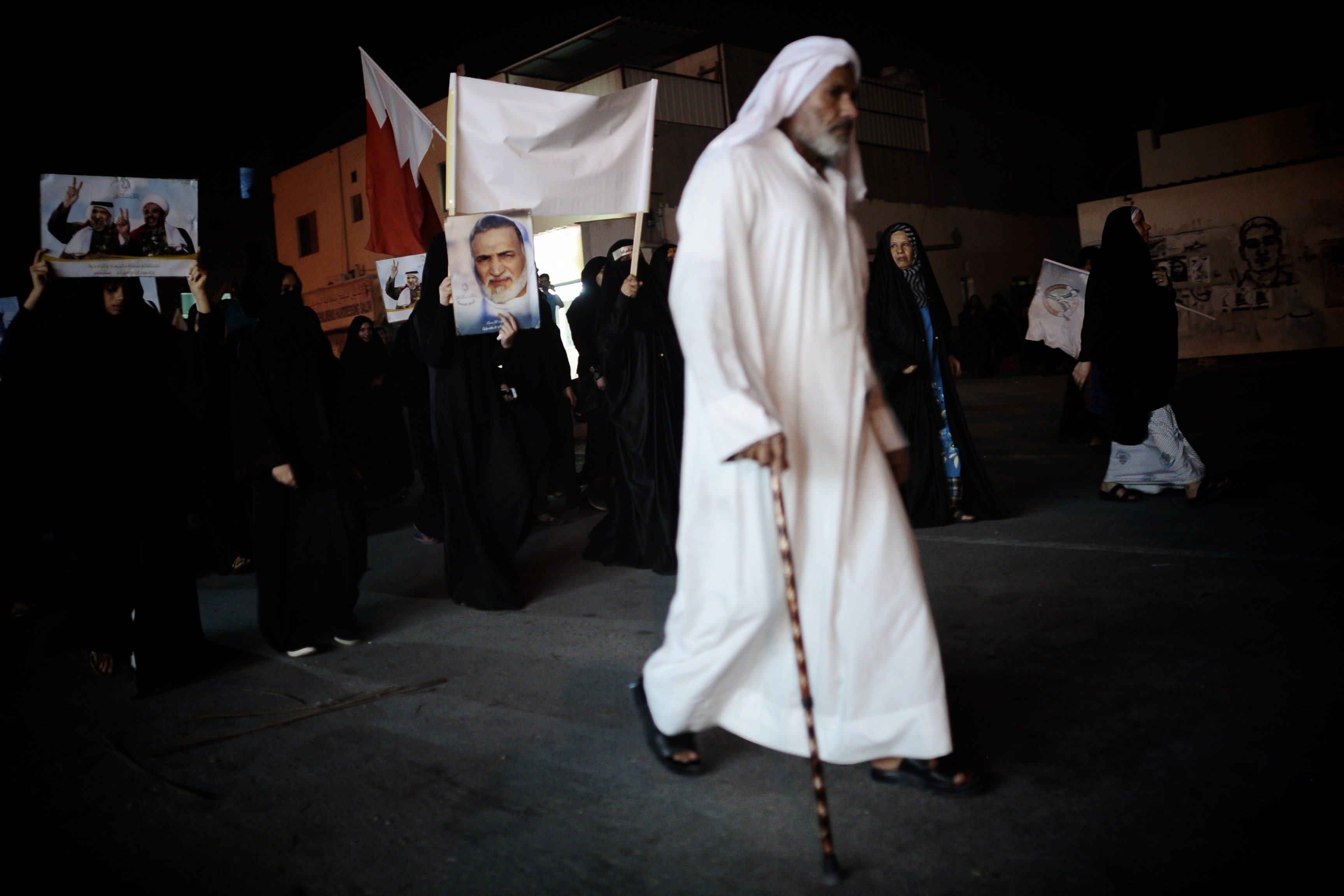 Bahraini Shi’a Muslims take part in an anti-government demonstration in the village of Sitra, South of Manama on 30 July (Photo: AFP /Mohammed Al-Shaikh)