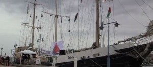  A screengrab from a youtube clip shows the Estelle, a ship voyaging to break the Gaza blockade from Sweden 