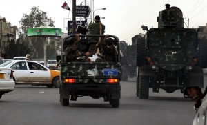Yemeni security forces on patrol (File photo)  AFP PHOTO/ MOHAMMED HUWAIS