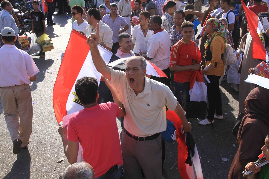 Anti-Morsy protest march at the Manasa staged in June (File photo) Mohamed Omar