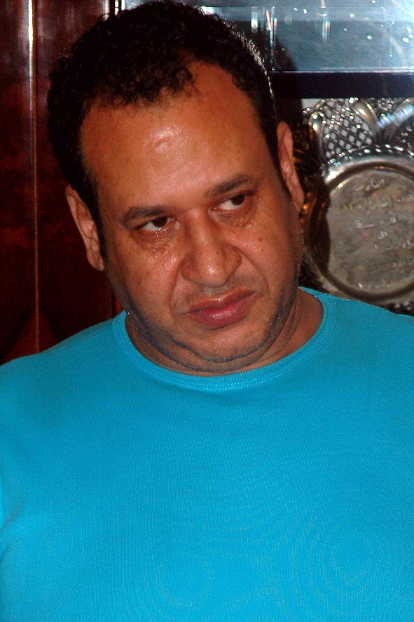 Egyptian Sabri Helmi, also known as Nakhnukh, is seen during a press conference following his arrest in the coastal city of Alexandria on 24 August AFP PHOTO / Stringer