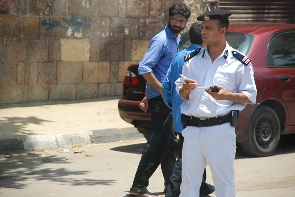 Police officer on duty in sayeda zeinab (File photo) Jasmin Bauomy