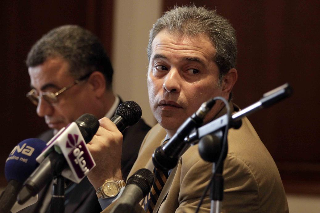 Tawfik Okasha gives a press conference in Cairo to announce his political ambitions Daily News Egypt