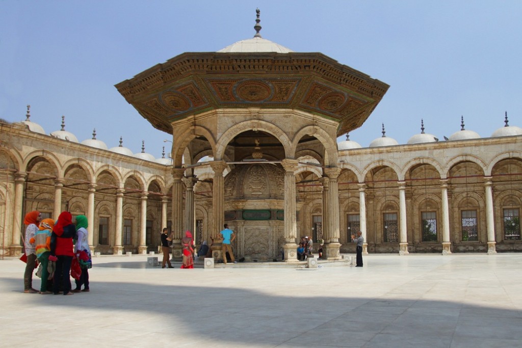 The external courtyard of Mohammed Ali mosque in the Citadel Photo by Rachel Adams