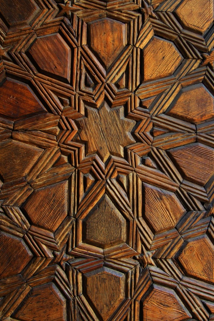 Detail of a wooden door with Islamic design, Khan al Khalili Photo by Rachel Adams 