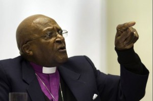 Archbishop Desmond Tutu has argued for George W Bush and Tony Blair to be tried by the International Criminal Court (File photo)  AFP PHOTO / Rodger Bosch