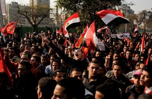Al-Ahly and other Ultras groups march through Cairo after 74 people died the night before during football violence in Port Said  Laurence Underhill  / DNE