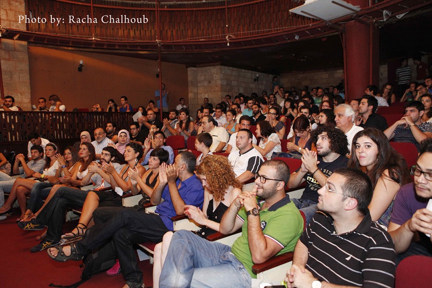 Spectators applaud during the recent 48 Hour Film Festival held in Beirut Racha Chalhoub
