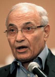 Ahmed Shafiq, the last premier of ousted Egyptian strongman Hosni Mubarak, speaking during a press conference in Cairo in June   AFP PHOTO / MARWAN NAAMANI