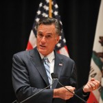 US Republican presidential candidate Mitt Romney speaks to the press in Costa Mesa, California AFP PHOTO / NICHOLAS KAMM