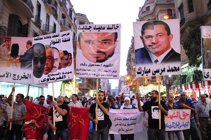 A wide range of political parties joined together to march from Talaat Harb Square Hassan Ibrahim