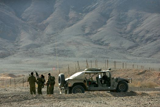 Israeli forces patrol the border region with Egypt (File photo) AFP PHOTO