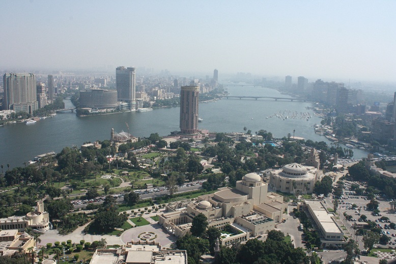 View South from the Cairo tower taking in the Opera House, river Nile and Manial island Rana Muhammad Taha
