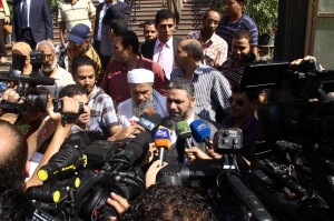 Scene outside the Supreme Administrative Court on 22 September after the court issued two judgments concerning repeating the People’s Assembly elections  Mohamed Omar