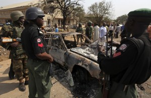 Bomb blast caused by Boko Haram (File photo)  AFP PHOTO