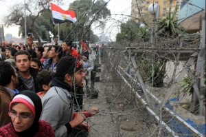 Egyptians protest outside the Maspero state television headquarters (File photo) AFP / KHALED DESOUKI