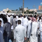 Protesters gather in front of the governorate office in Marsa Matruh Mohamed Farag