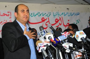 Former presidential candidate Khaled Ali speaks at a rally (File photo) Hassan Ibrahim / DNE