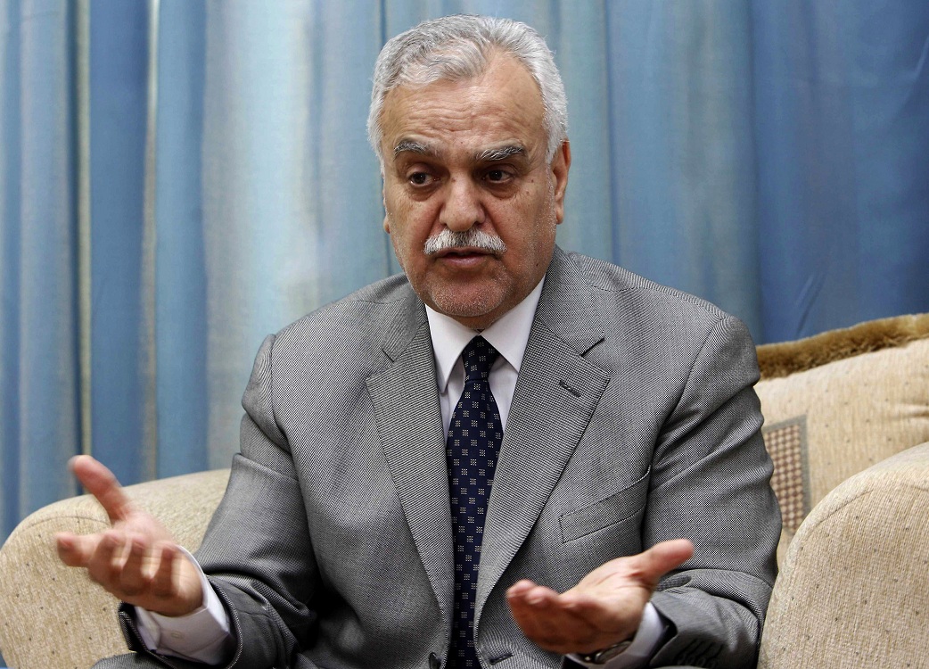Fugitive Iraqi vice president Tareq al-Hashemi speaking during an interview on 25 December 2011 AFP PHOTO/SHWAN MOHAMMED
