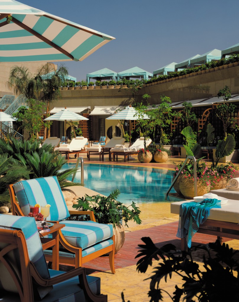 The pool at the Four Seasons Nile Plaza Four Seasons Hotel Cairo at Nile Plaza