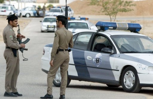 Saudi security personnel stand guard in Riyadh AFP/File, Hassan Ammar