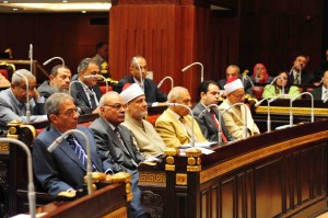 The Constituent Assembly makes available a preliminary draft of the Egyptian constitution. (AFP Photo/ Khaled Desouki)