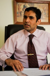 Tanvir Ahmad, Charge d'affaires for the Pakistan embassy in Cairo speaks to the Daily News Egypt  Laurence Underhill / DNE