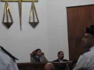Lawsuit hearing that postponed a decision to grant lands belonging to Nile University to Ahmed Zuweil. (Photo by Rana Muhammad Taha)
