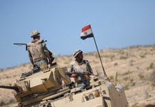 Egypt has recently reinforced its security presence in northern Sinai as part of a broad campaign to eliminate criminal activity. (AFP Photo)