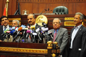 People are still analysing the implications of the constitution draft document released by Mohamed Al-Beltagy at a press conference. (File photo/ Hassan Ibrahim) 