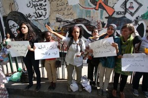 Demonstration in Cairo against sexual harassment in Egypt on July 6, 2012. (AFP PHOTO / GETTY IMAGES / AHMED MAHMUD)