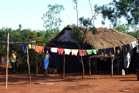 Guarani roadside camp. (Photo courtesy of Survival)