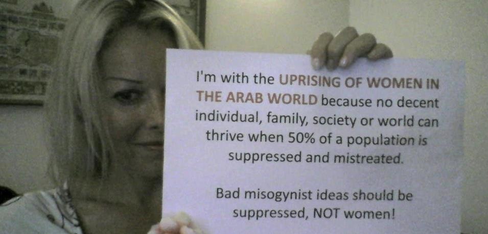 A photo of one of the supporters of The Uprising of Women in the Arab World group Taken from The Uprising of Women in the Arab World Facebook group