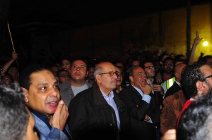 Mohamed ElBaradei attends a protest rally in the Shubra district of Cairo. (DNE/ Ethar Shalaby)