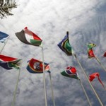 Flags representing some of the 54 nations of the African Union AFP Photo