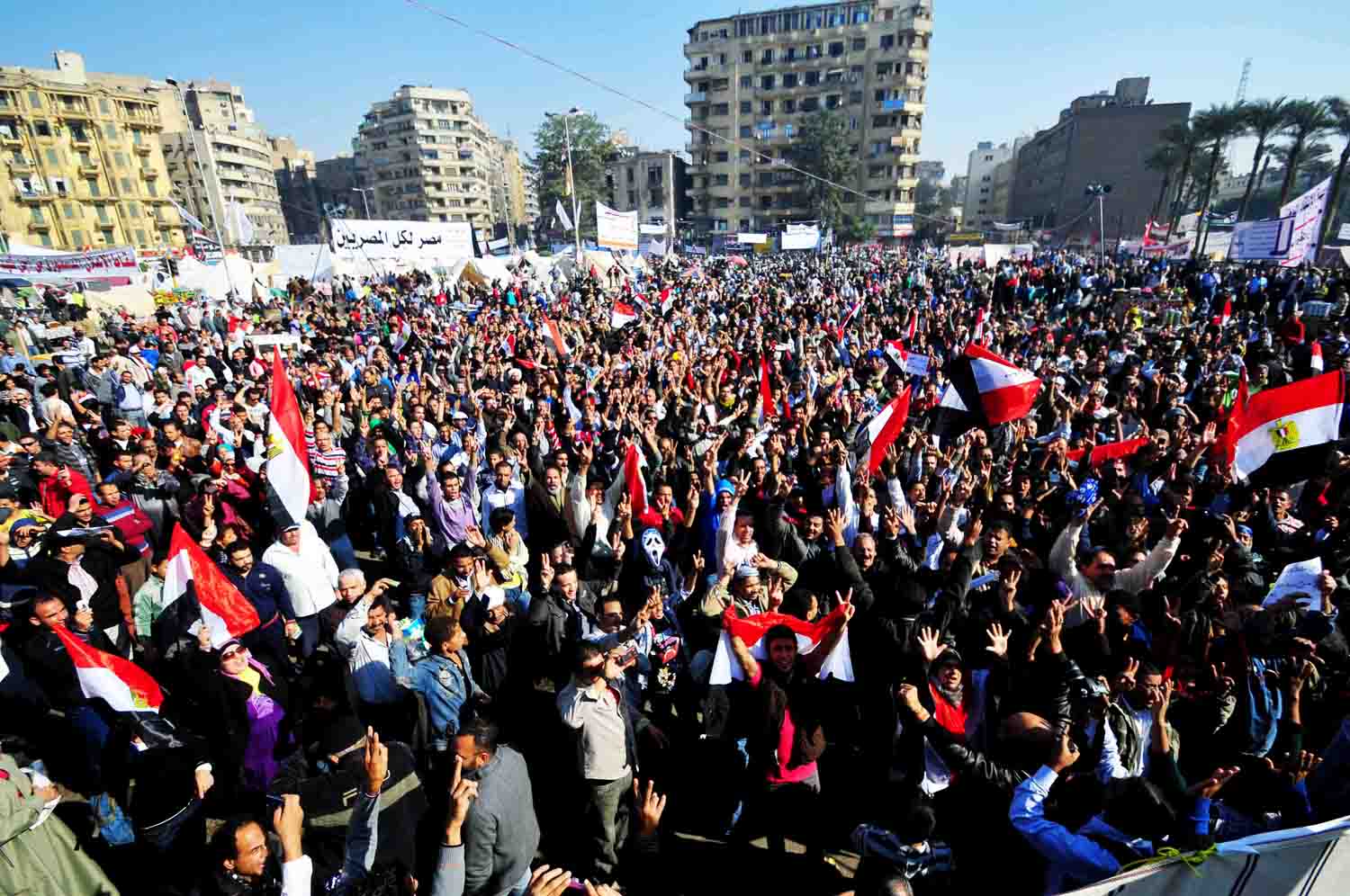 Thousands gather in Tahrir square for protests against President Morsy's recent constitutional declaration Photo by Hassan Ibrahim