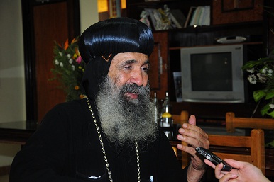 Daily News Egypt speaks with Bishop Basanti of Helwan and Maasara. (DNE / Hasan Ibrahim)