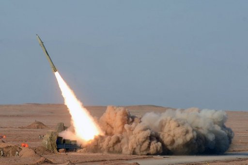 An Iranian missile launch in July. (ISNA NEWS AGENCY / AFP / FILE PHOTO / ARASH KHARMOUSHI)
