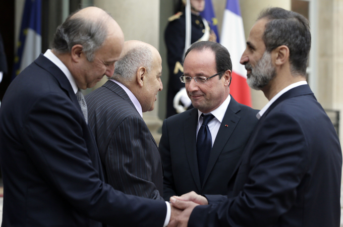 France has officially recognised the newly formed Syrian National Coalition. (AFP PHOTO)