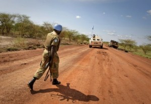 UN peacekeepers patrol the Todach area, north of Abyei (AFP/UNMIS/File, Stuart Price)