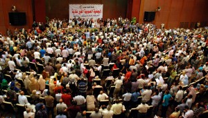 Special general assembly of the Doctors Syndicate in September that originally decided on the implementation of strike action (Photo by Mohamed Omar)