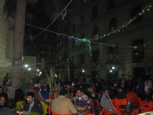 Cafes around the El-Borsa host young people for drinks, shisha and conversation  Sarah El Masry 