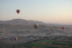 Hot air balloons over Luxor Sarah Loat