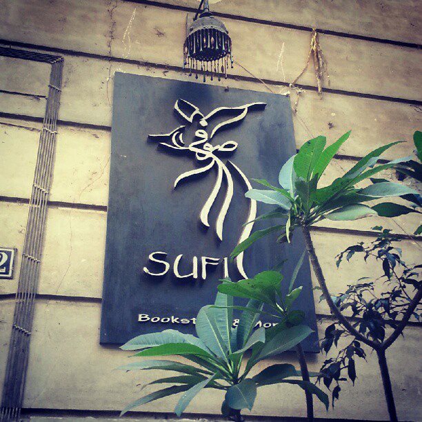 The welcoming sign of Sufi in Zamalek Courtesy of Sufi Bookstore’s Facebook page